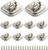 QWORK Laptop Cable Lock Anchor, 10 Pack Steel Desk Mount Anchor Accessory,