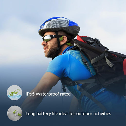 Wireless Bone Conduction Headphones, Bluetooth Open Ear Sports Earphones for Hiking, Running, Cycling, Waterproof