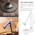 Rotatable Cell Phone Stand for Desk, Height Angle Adjustable Holder Compatible with Most Smartphones, iPhone 14