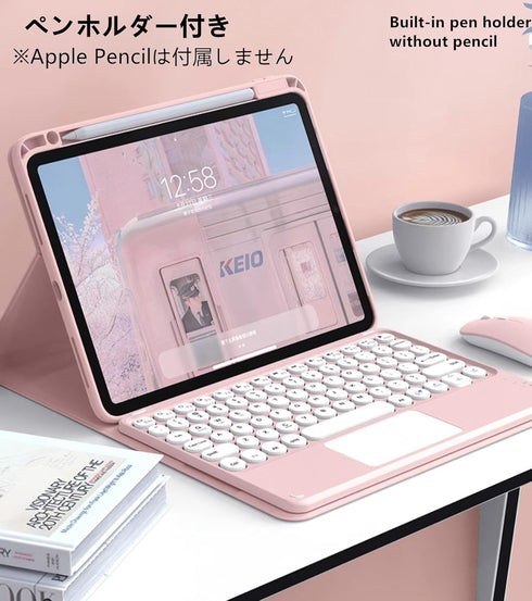 GOOVEN Keyboard Cover for iPad 10.2 inch 9th 8th 7th Gen, with Touchpad, 360° Rotating Stand, Detachable Bluetooth