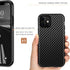 Tasikar Compatible with iPhone 11 Case, Carbon Fiber Leather Design with TPU Bumper, Premium Hybrid Case (Black)