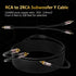 RCA Y-Adapter Splitter Cable, 75 Feet, 1 RCA Male to 2 RCA Male Stereo Audio Subwoofer Cable, 24K Gold Plated