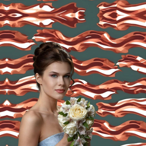 YQxwJL Bacon Pattern Print Studio Backdrop, Large Photo Backdrop for Professional Photography Studio and Events(No