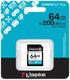 Kingston 64GB 200MB/s 10, U3, V30 SDG4/64GB Canvas Go Plus SD Card | Up to | Class UHS-I, |