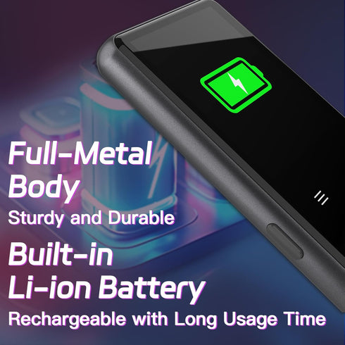 Vaktare Gud 128GB MP3 Player with Bluetooth, Portable Music Player with Built-in Speaker, Enjoying Your Digital Music