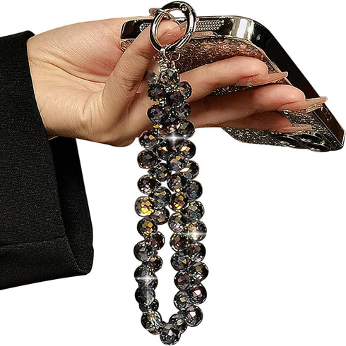 TENOC Beaded Phone Wrist Strap, Cellphone Lanyard Chain, Sparkling Wristlet Bracelet for