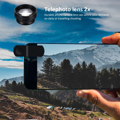 KALLORY 1Set Mobile Phone Lens Camera Lens Kit with Wide Angle Macro Fisheye and More Compatibility for Stunning