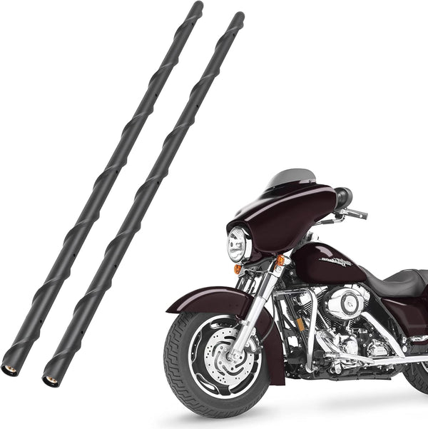 KSaAuto H21 Pair AM/FM Radio Antenna for Harley Davidson Road Street Electra Tour