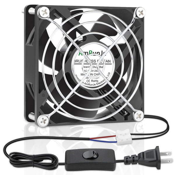 EC Axial Cooling Fan 80mm x 25mm AC 110V 120V 220V 240V