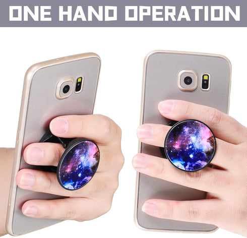 Weewooday 10 Pieces Self-Adhesive Nebula Phone Grip Holder for Smartphones and Tablets