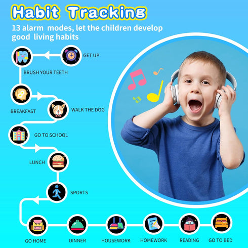 Cosjoype 39 MP3 12/24 4-12 Upgrade Kids Smart Watch for Kids with Puzzle Games HD Camera Video Player Habit Tracking