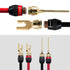 KK Cable YM-2C 10 Gauge Speaker Wire, 1 Pair Set with 24k Gold Plated Copper Connectors, 3M