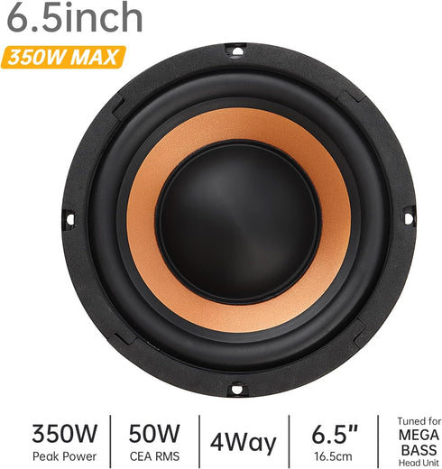DriSentri 6.5 Inch Bass Loudspeaker Woofer Speaker for Car Audio/Home Theaters, Wide Frequency Response Car Audio