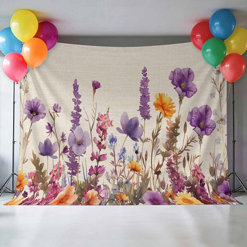 Vyrn Klynt Country Decor,10x8ft Flower Purple Lavender Plant Photography Backdrop for Portrait Photo,Photoshoot