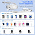 100W Multi Charging Cable for Apple Watch, iPhone 15 Retractable Charger with Type C and iWatch Charger
