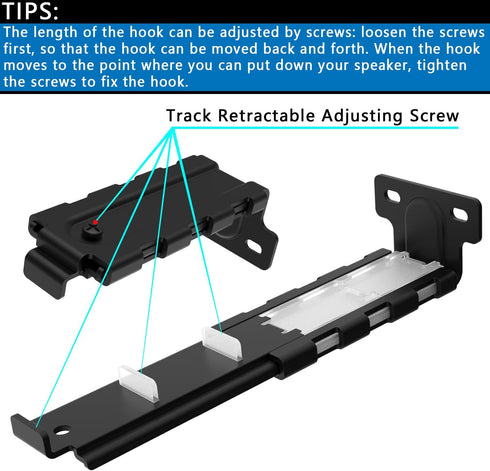 Soundbar Mount for All Soundbars Including Samsung, Sony, Vizio, LG, Depth Adjustable Under TV Bracket
