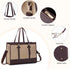 LOVEVOOK Laptop Bag for Women 15.6 inch Canvas Laptop Tote Bag, Large Capacity Work Bag with Clutch Purse, Computer Bag