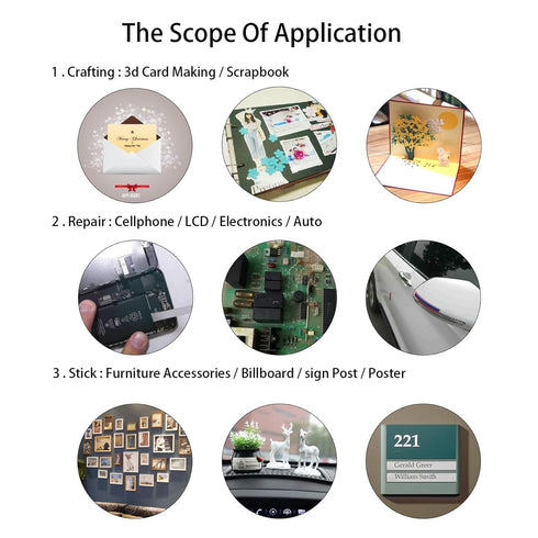 2 Rolls LCD Repair Tape - Phone Screen Adhesive Tape with Tweezers for Cell Phone, iPad, Tablets, Laptops