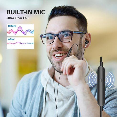 Wired Earbuds for iPhone 15 Pro Max Plus iPad, USB C Headphones Noise Isolating with Mic, Stereo Magnetic Android