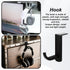 Xthrotsenk 2pcs Headset Monitor Headphone Stand Hook Holder Hanger Adhesive Gaming Earphones Hanger Stick-on Support