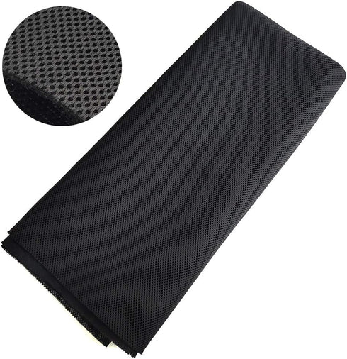 Speaker Grill Cloth Stereo Mesh Fabric - Black for Speaker Repair, 55 x 40 in / 140 x 100 cm