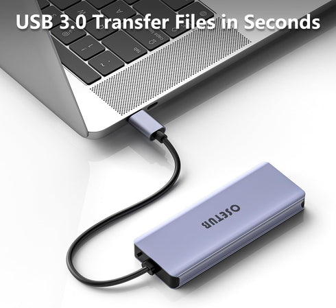 USB C Hub M.2 NVMe SSD Enclosure, 6 in 1 Multiport Adapter with 4K/60Hz HDMI, 10Gbps USB 3.0, 100W PD