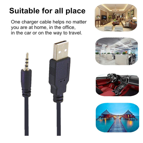 Ancable USB to 2.5mm Male Headphone Charger Cable for JBL Synchros E30 E40BT E45BT E50BT Wireless Headphones