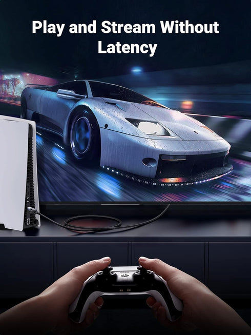8 15FT, 40Gbps 2000Mhz Cat8 RJ45 PS5 PS4 PS3 15FT UGREEN Cat Ethernet Cable High Speed Braided Network Cord Shielded