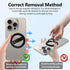 QxbBox Magnetic Silicone Ring Grip Phone Holder, Rotating Finger Loop Ring Grip Holder, Soft and Portable, Strong