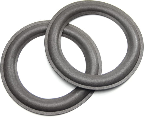 Fielect 2Pcs 6.5inch Foam Speaker Edge Replacement Kit for Subwoofer Surround Rings, Black