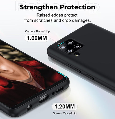 LeYi for Samsung Galaxy A42 5G Phone Case: A42 5G Phone Case with 2 Pack Tempered Glass Screen Protector, Liquid