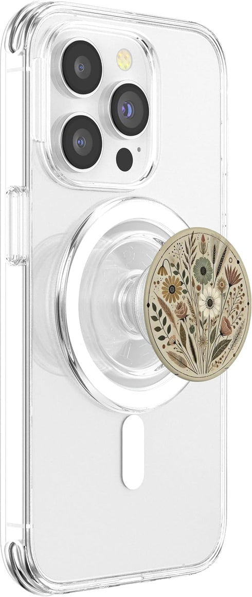 Flowers Back of Phone Pop Grip Nature Popgrip Cute Flower Sticky Phone Grip Holder Boho Floral Pattern PopSockets
