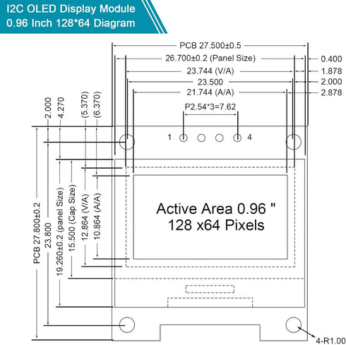 Frienda 10 I2C I2C Pieces OLED Display Module OLED Screen Driver IIC Tabellone Seriale con Display Auto-Luminoso