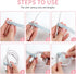 Oligei 25 Pcs Silicone Cable Ties, Reusable Cord Wraps for Electrical Cords, Organizer for Earphone, Charger