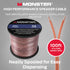 Monster XP Copper Clad Aluminum (CCA) Speaker Wire 14 Gauge Cable 100 FT Spool - Ideal for Home Cinema Cables and Car Audio Cable