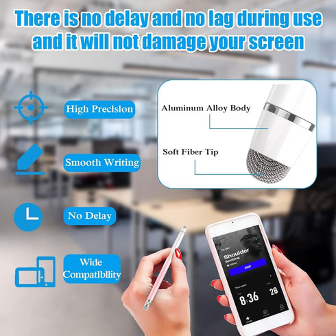 3PCS Stylus Pens for Touch Screens, Compatible with iPhone/iPad/Tablet Android/Microsoft/Surface, All Touch Screens