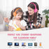 Kids Headphones 2 Pack for School, Durable Wired Student Headset for Laptop, Library, Airplane, Travel (Pink+Orange)