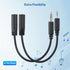 Cable Matters Combo-Pack 2.5mm and 3.5mm Headphone Adapter Kit in Black - 4 Inches, 2.5mm to 3.5mm Adapter