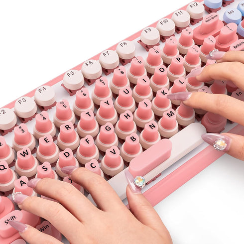 91PCS Udefineit Long Nails Keyboard Stickers, Self-Adhesive Keyboard Bubbles for Long Nails Typing and Gaming