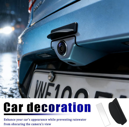 Turcee New Car Backup Camera Rain Shield,Self-Adhesive Car Reverse Camera Rain Cover with Extended Protection