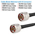 N Male Plug Crimp Coax Connector Adapter for RG58 LMR195 KSR195 RG400, 10 Pack