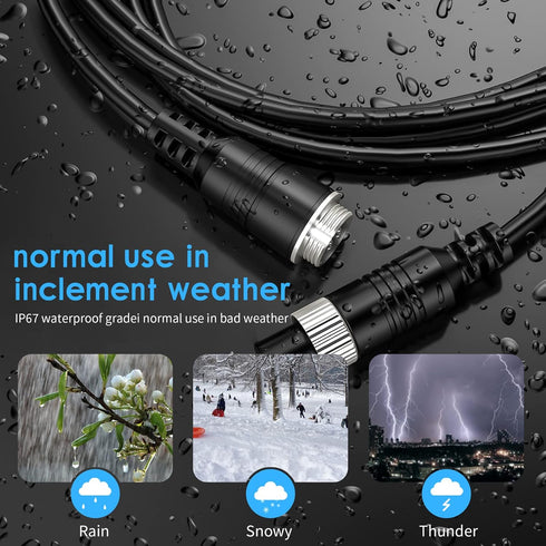 EKYLIN 16FT 5M Waterproof 4-Pin Car Video Extension Cable for CCTV Rearview Camera Truck Trailer