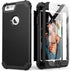 IDweel iPhone 6S Plus Case with Tempered Glass Screen Protector, Black, 3 in 1 Shockproof Slim Hybrid Heavy Duty Cover