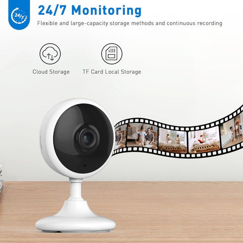WiFi Security Camera 2K, Indoor Home Cameras for Dog/Pet/Elder/Baby Monitor, Smart Siren with Phone App, Advanced Night