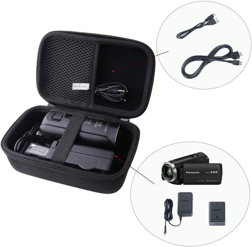 waiyu Hard Carrying Case for Panasonic Full HD Video Camera, Camcorder HC-V180K/HC-V380K/HC-W580K
