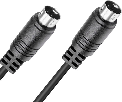 S-Video Mini-DIN 9-Pin Male to Male Audio Cable for TV Receiver Monitor Projector Audio and Video Receiver etc (Mini 9Pin Male to Male 10Ft/3m)