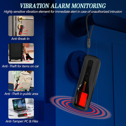 jjxeqo Scanner,5-Level Adjustment,6 Hidden Camera Detector,GPS Tracker Detector,Wireless Signal Sensitivity Detection