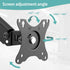 Height Adjustable Pole Mount Monitor Arm for 17"-27" Screens, VESA 75x75 and 100x100, Holds up to 15.4 lbs