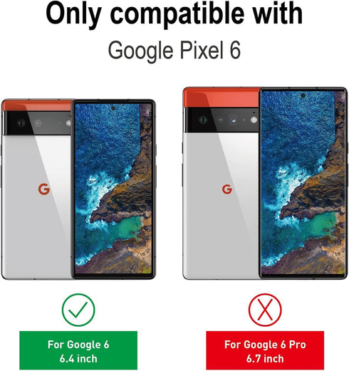 Pixel 6 Screen Protector - Tempered Glass with Camera Lens Protector for Google Pixel 6 [Fingerprint