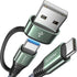 AINOPE 6FT USB C to USB C Cable, 3.1A, Nylon Braided, Compatible with iPad Pro, MacBook, Samsung Galaxy S22, Pixel.